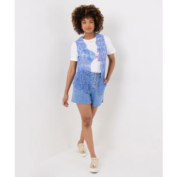 Denim-Shorts mit aufgesetzten Taschen