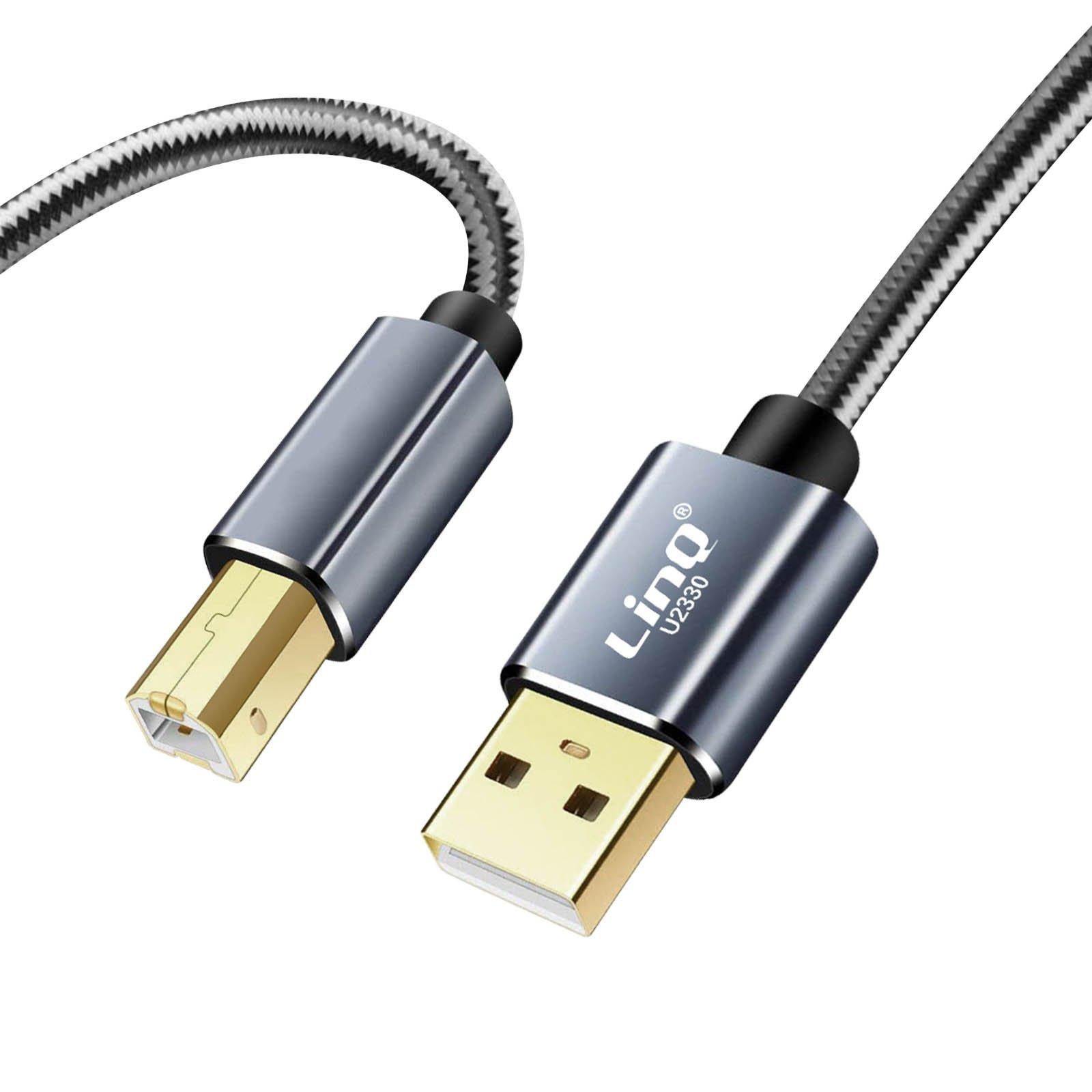 Image of USB 2.0 A/USB 2.0 B Kabel, 3m LinQ