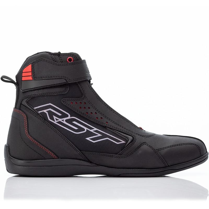 Image of Motorradstiefel Frau Frontier Damen Schwarz / Rot 37
