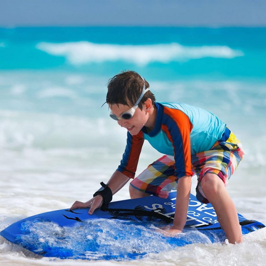 B2X  Bodyboard leichtgewichtig Schwimmbrett für den Strand für Kinder & Erwachsene 106cm Blau 