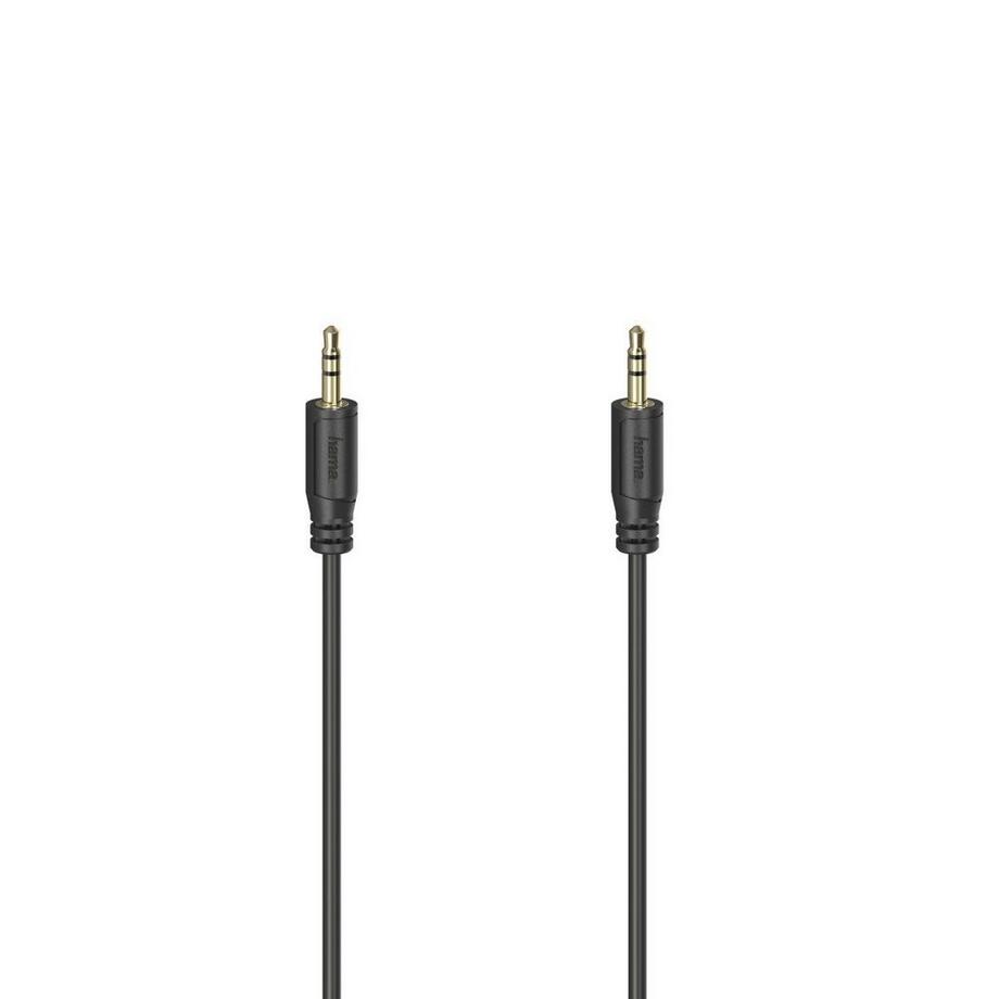 hama  HAMA Audiokabel Flexi-Slim 3,5 mm-3,5 mm Gold Schwarz 0,75 m 