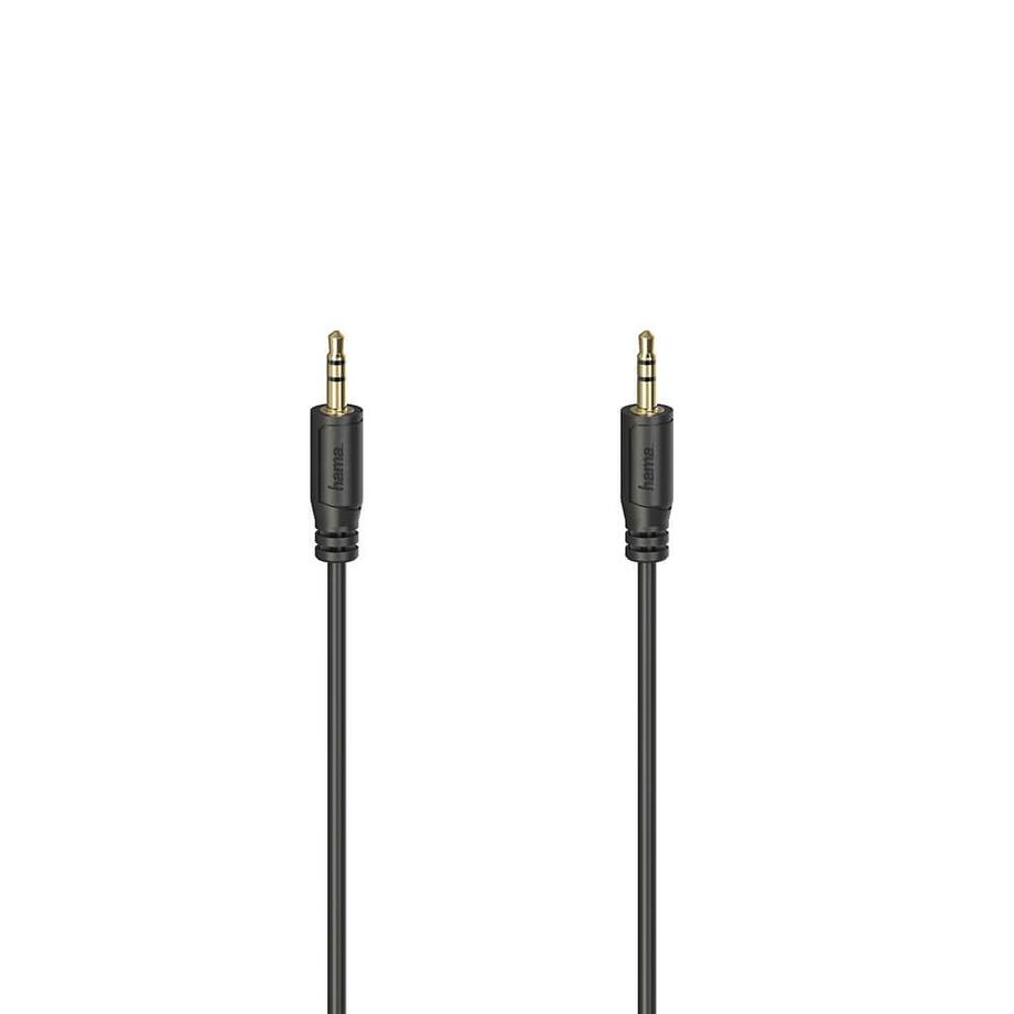 HAMA Audiokabel Flexi-Slim 3,5 mm-3,5 mm Gold Schwarz 0,75 m