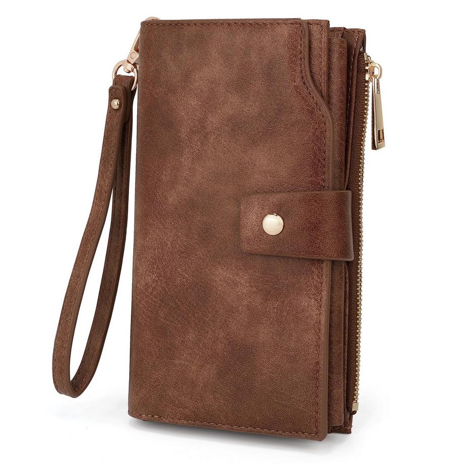 Only-bags.store Portafoglio Pochette RFID Blocco Grande Capacità Pelle Vegana  