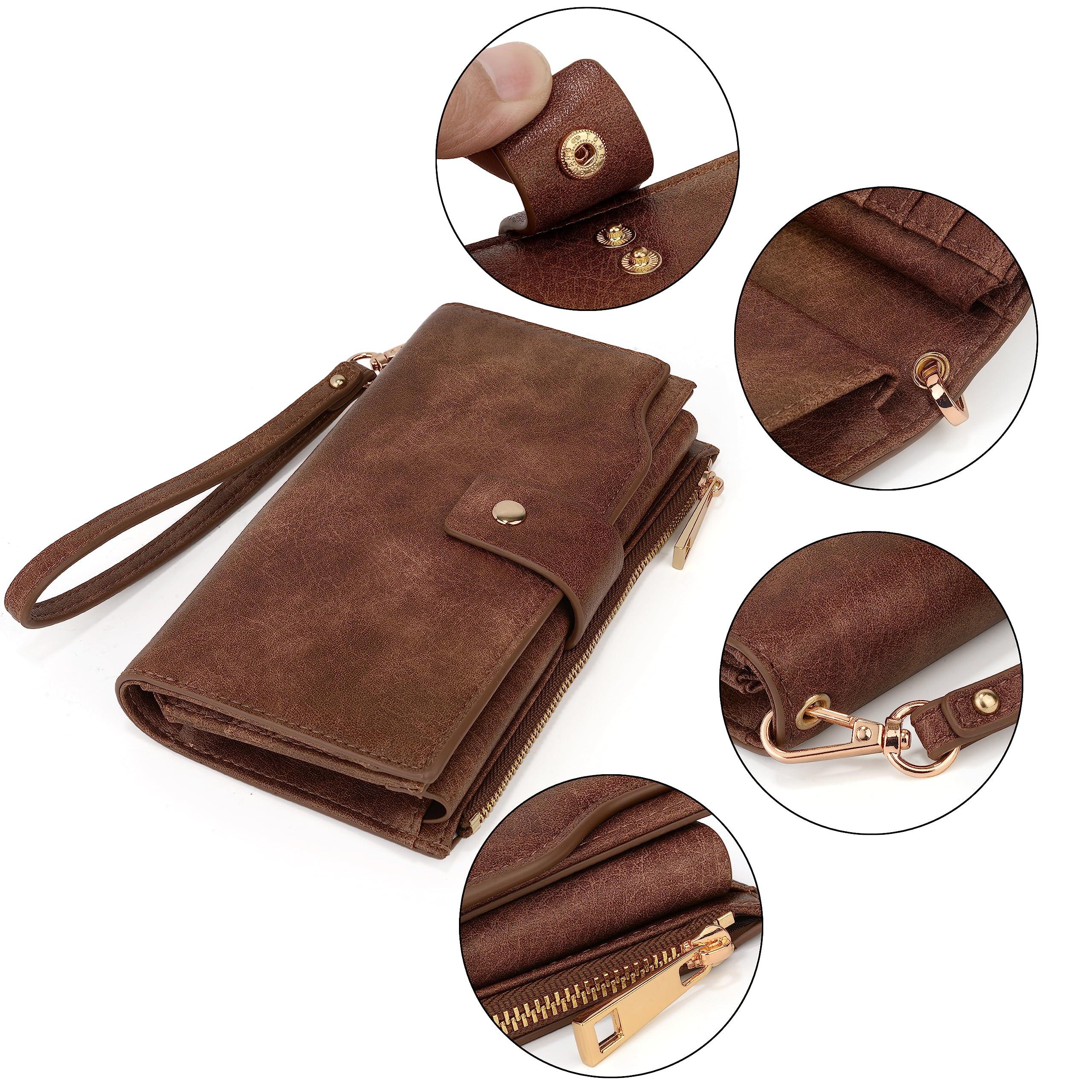 Only-bags.store Portafoglio Clutch RFID Blocco Grande Capacità Pelle Vegana  