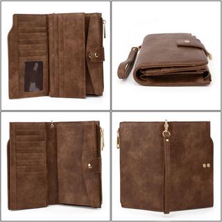 Only-bags.store Portafoglio Clutch RFID Blocco Grande Capacità Pelle Vegana  