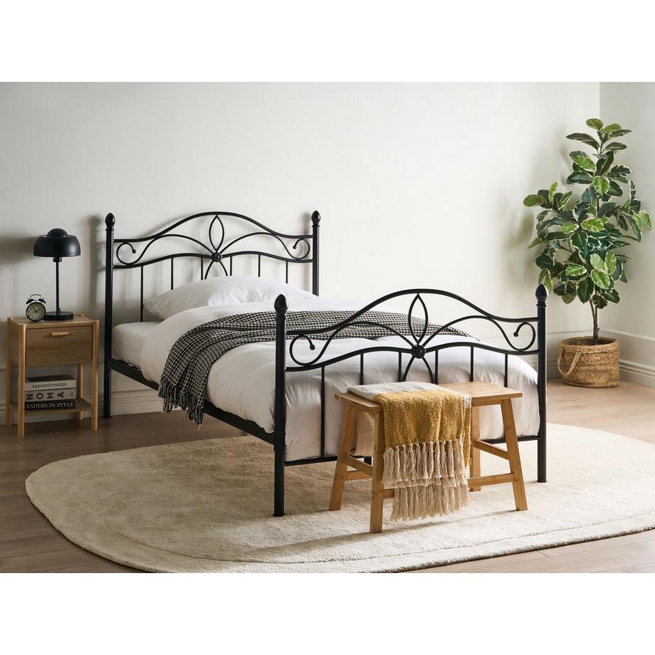 Beliani Bett mit Lattenrost aus Stahl  ANTLIA  