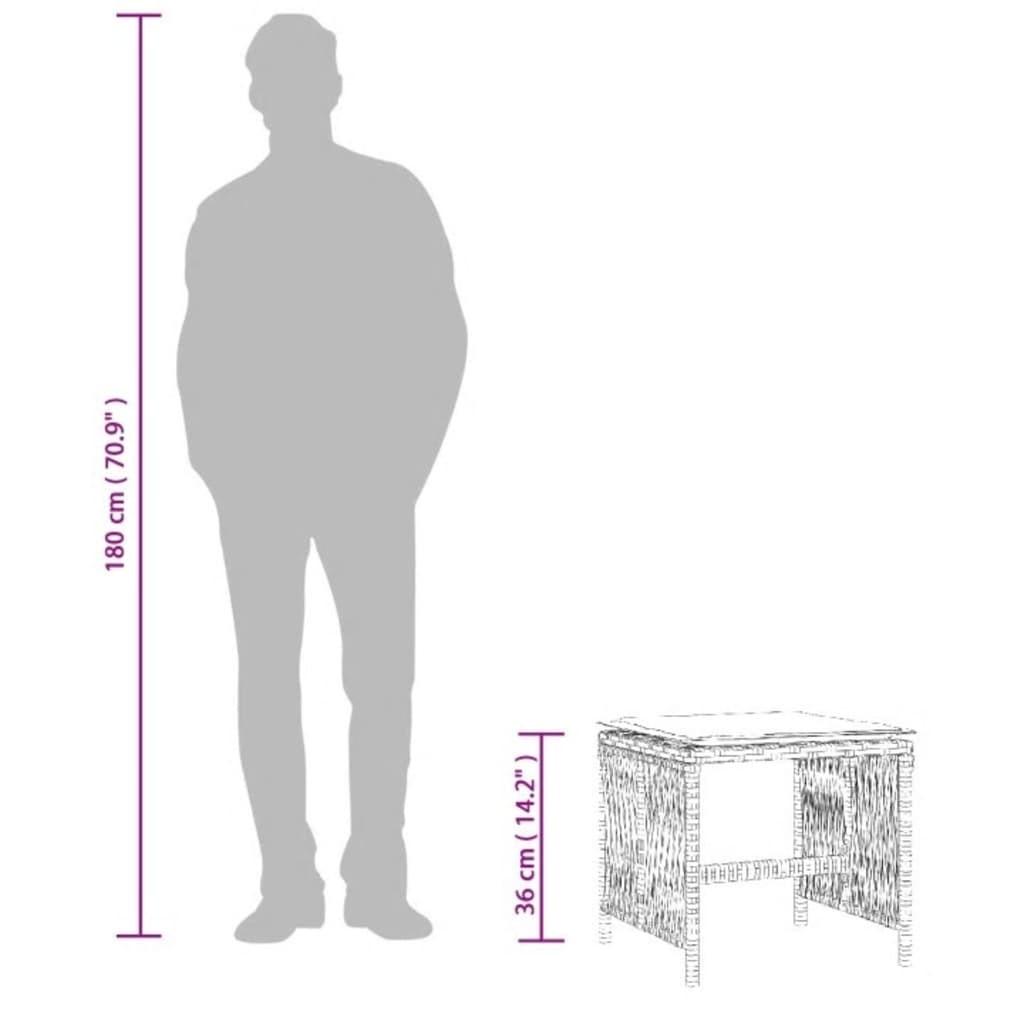 VidaXL  Tabouret de jardin rotin synthétique 