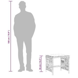 VidaXL  Tabouret de jardin rotin synthétique 