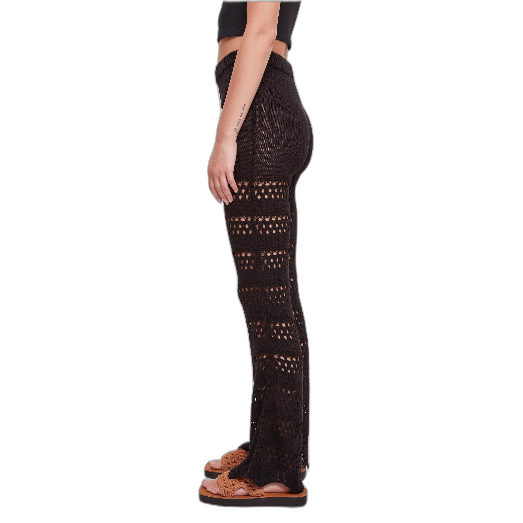 URBAN CLASSICS  Legging évasé tricot au crochet femme 