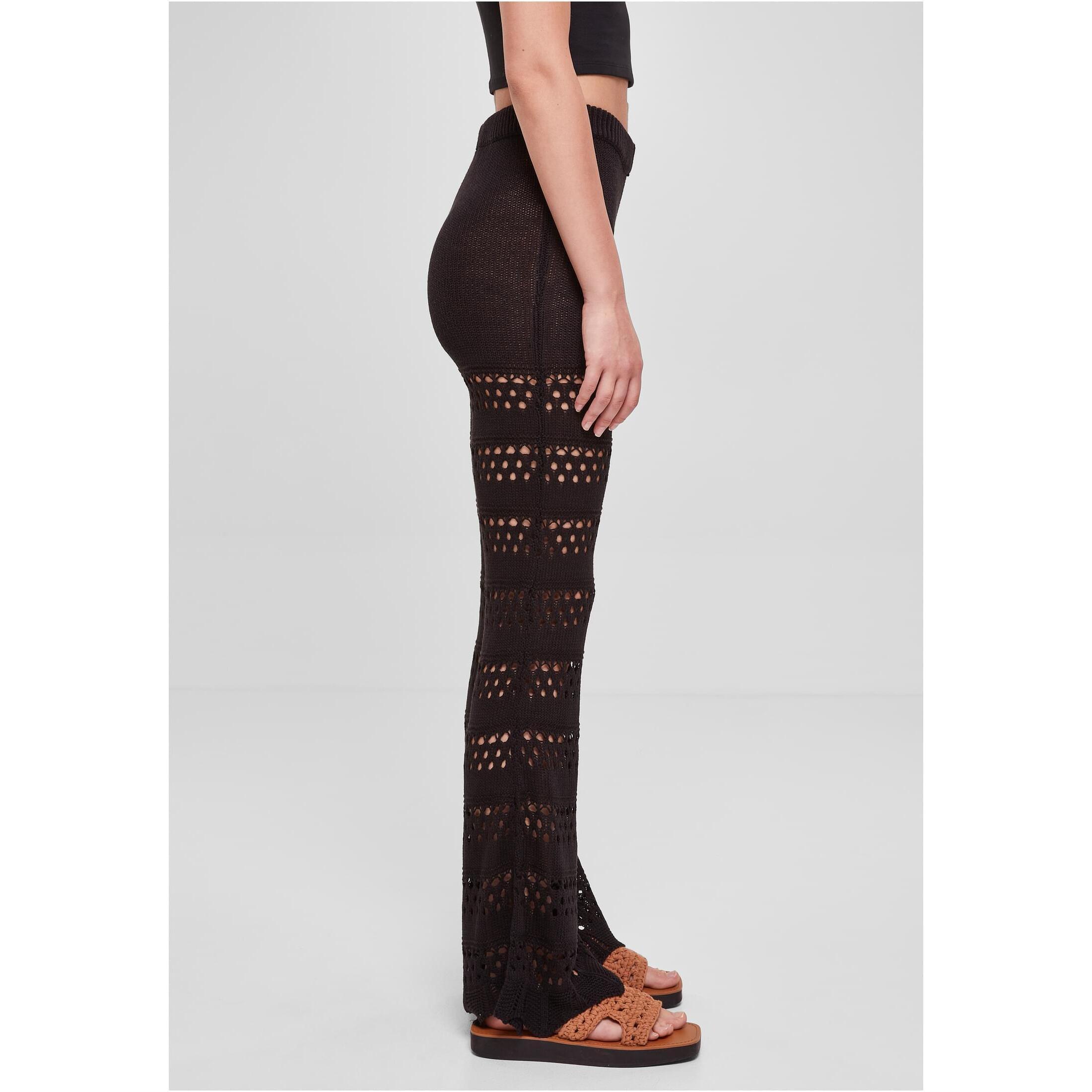 URBAN CLASSICS  Legging évasé tricot au crochet femme 