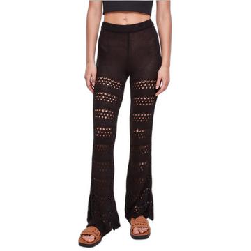 Legging évasé tricot au crochet femme