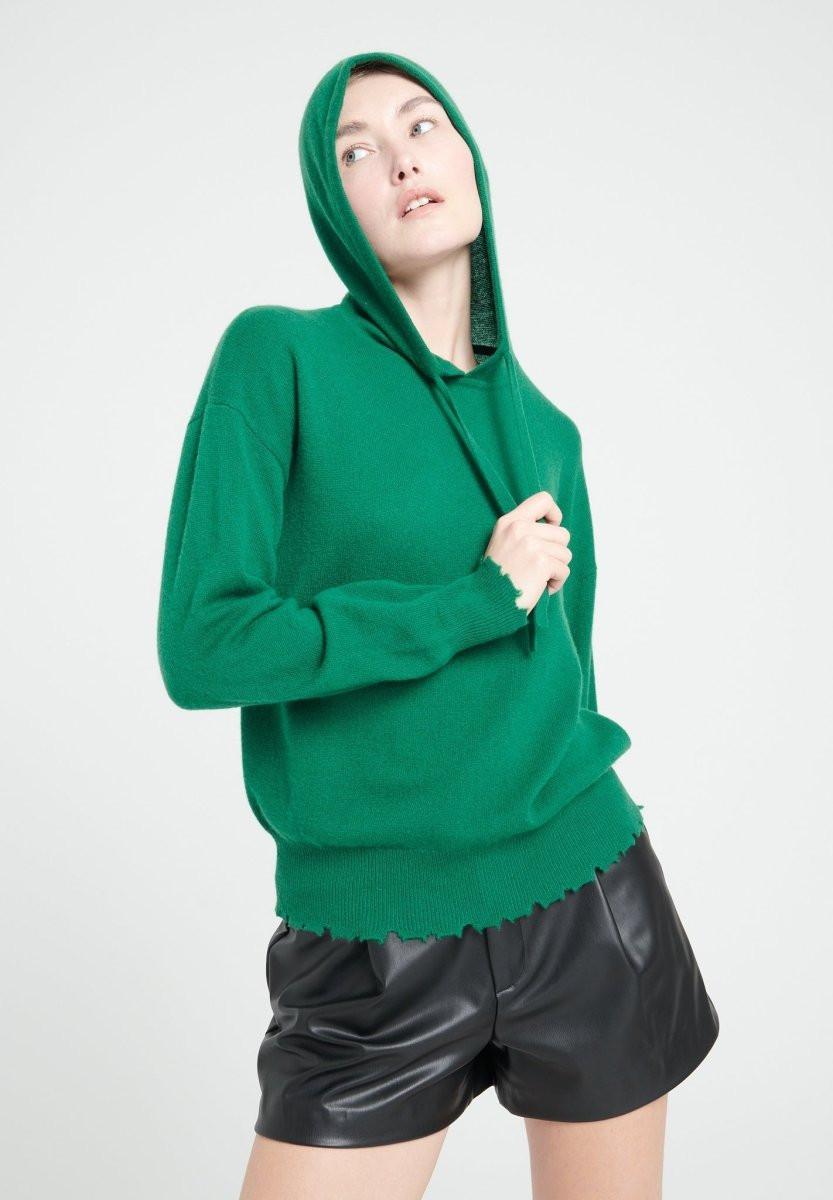 Studio Cashmere8  MIA 16 Hoodie mit Ziselierung - 100% Kaschmir 