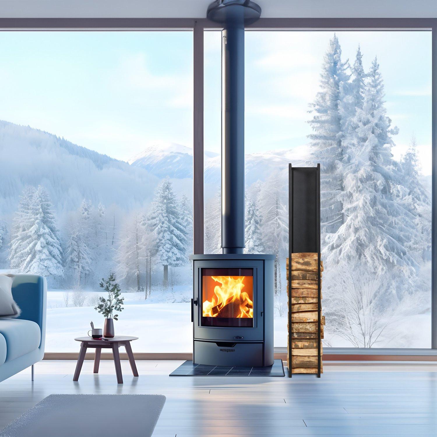 Northix Étagère haute en bois avec panneau arrière  