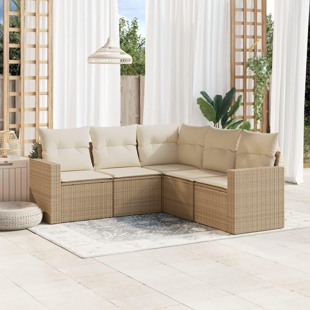 VidaXL set divano da giardino Polirattan  