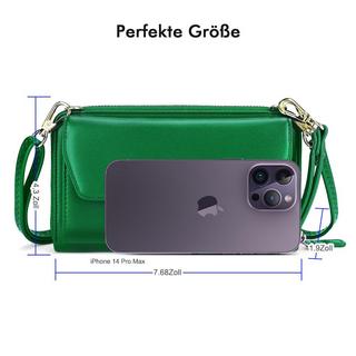 Only-bags.store Portafoglio Piccolo Scomparti Carte Credito Tasca Telefono Cerniera 2 Cinghie  