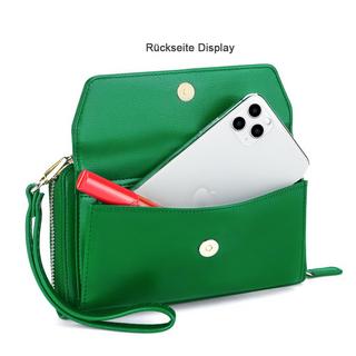 Only-bags.store Portafoglio Piccolo Scomparti Carte Credito Tasca Telefono Cerniera 2 Cinghie  