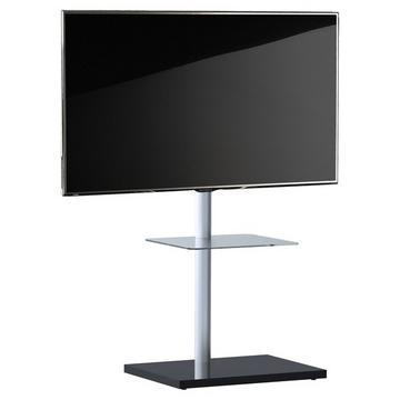 TV Standfuß mit Zwischenboden |Ständer Fernseh Rack | Maße ca. H. 100 x B. 60 x T. 45 cm - Nalano