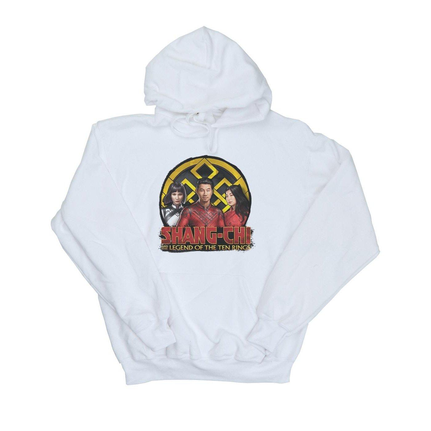 Image of Shangchi And The Legend Of The Ten Rings Group Logo Emblem Kapuzenpullover Mädchen Weiss 140/146