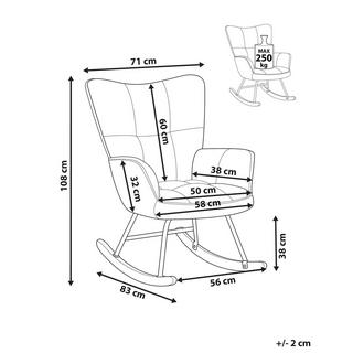 Beliani Fauteuil à bascule en Polyester Moderne OULU  