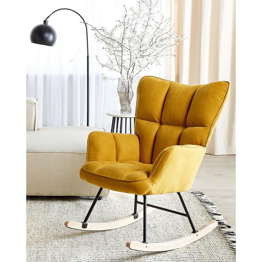 Beliani Schaukelsessel aus Stoff Modern OULU  