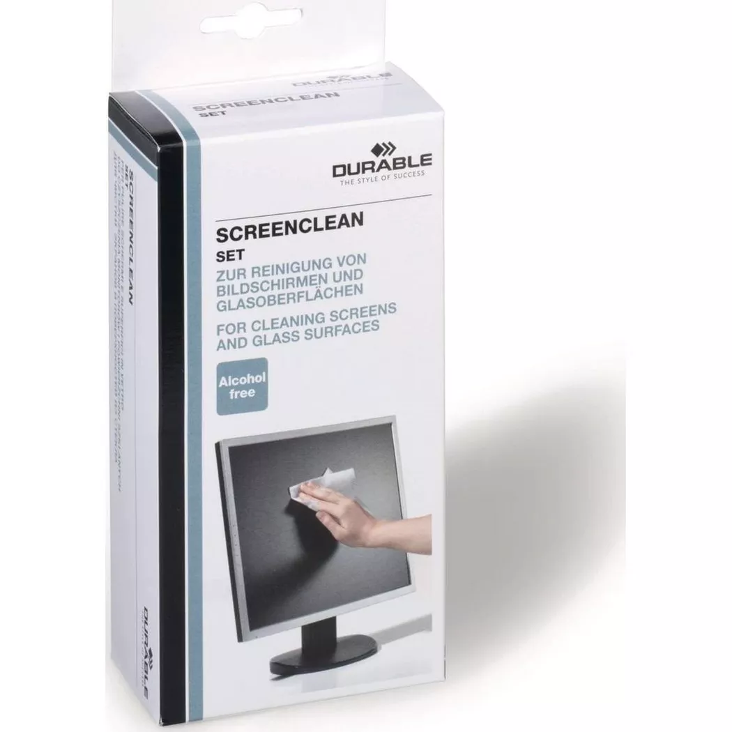 Durable SCREENCLEAN Spray and 20 Wipes 570700
