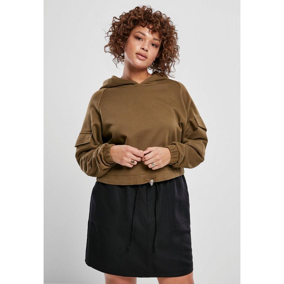 URBAN CLASSICS Sweatshirt à Capuche Worker Shorts Grandes Tailles  