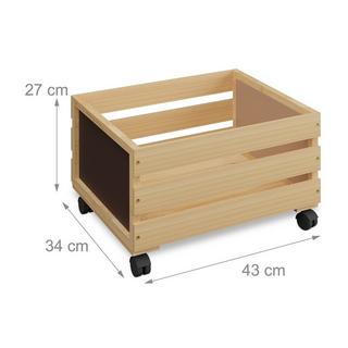 Northix Schallplattenbox aus Bambus  