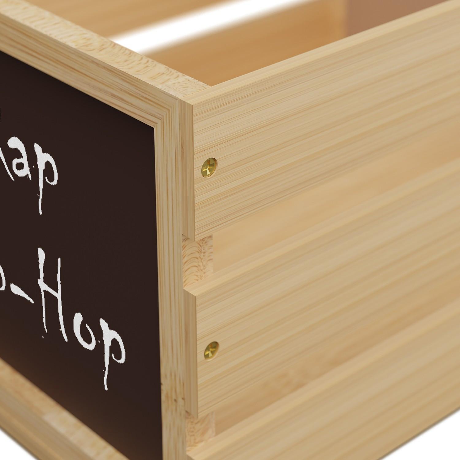 Northix Schallplattenbox aus Bambus  