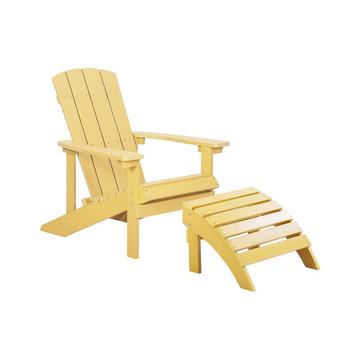 Sedia con poggiapiedi en Legno plastico Retrò ADIRONDACK