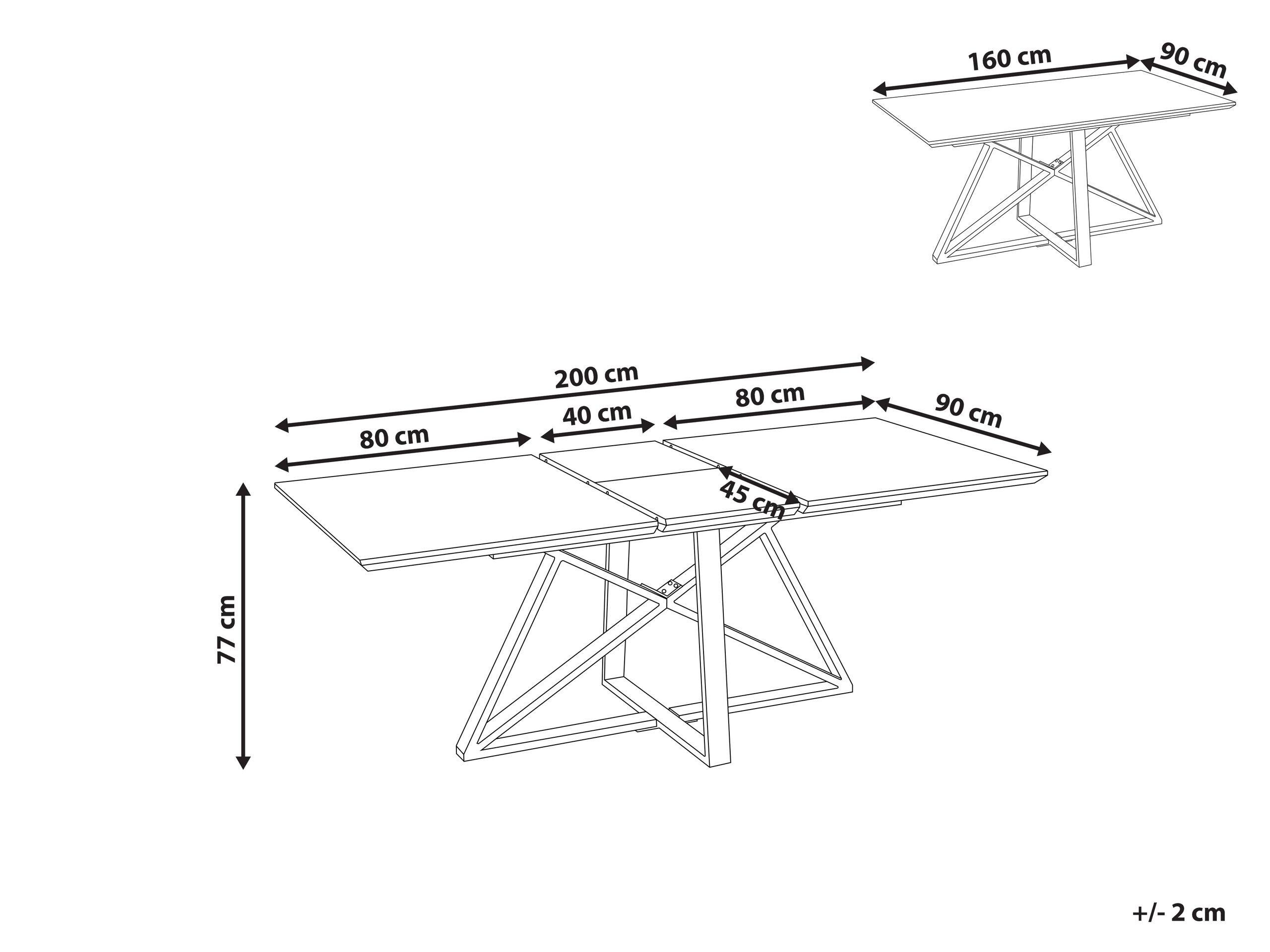 Beliani Esstisch aus MDF-Platte Modern MAXIMUS  