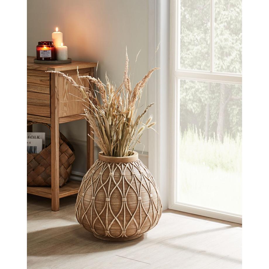 Beliani Vase à fleurs en Oxyde de magnésium Boho DOMOKOS  