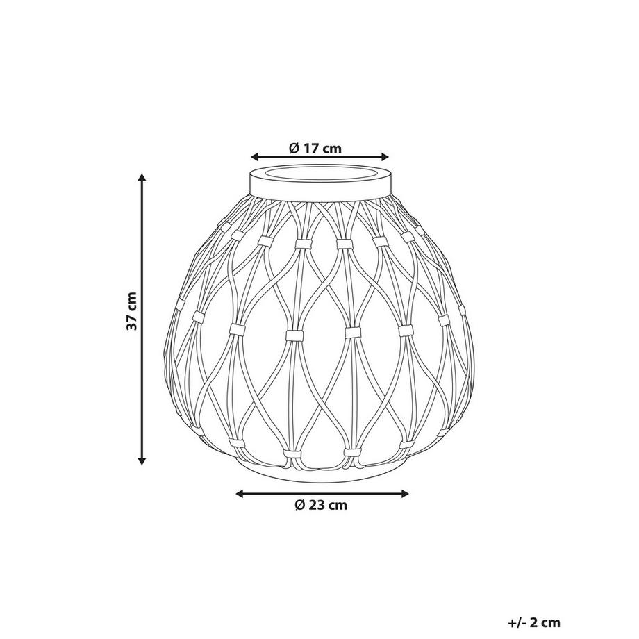 Beliani Vase à fleurs en Oxyde de magnésium Boho DOMOKOS  