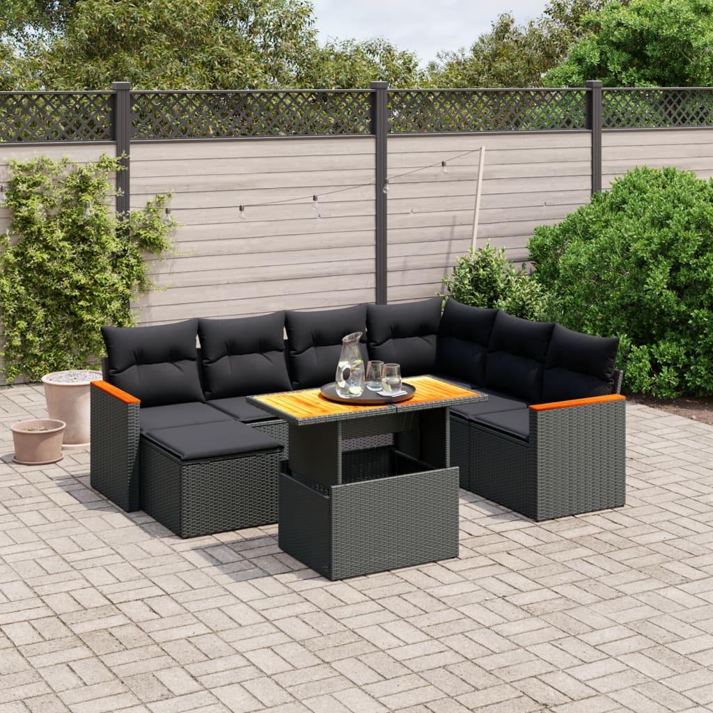 VidaXL set divano da giardino Polirattan  