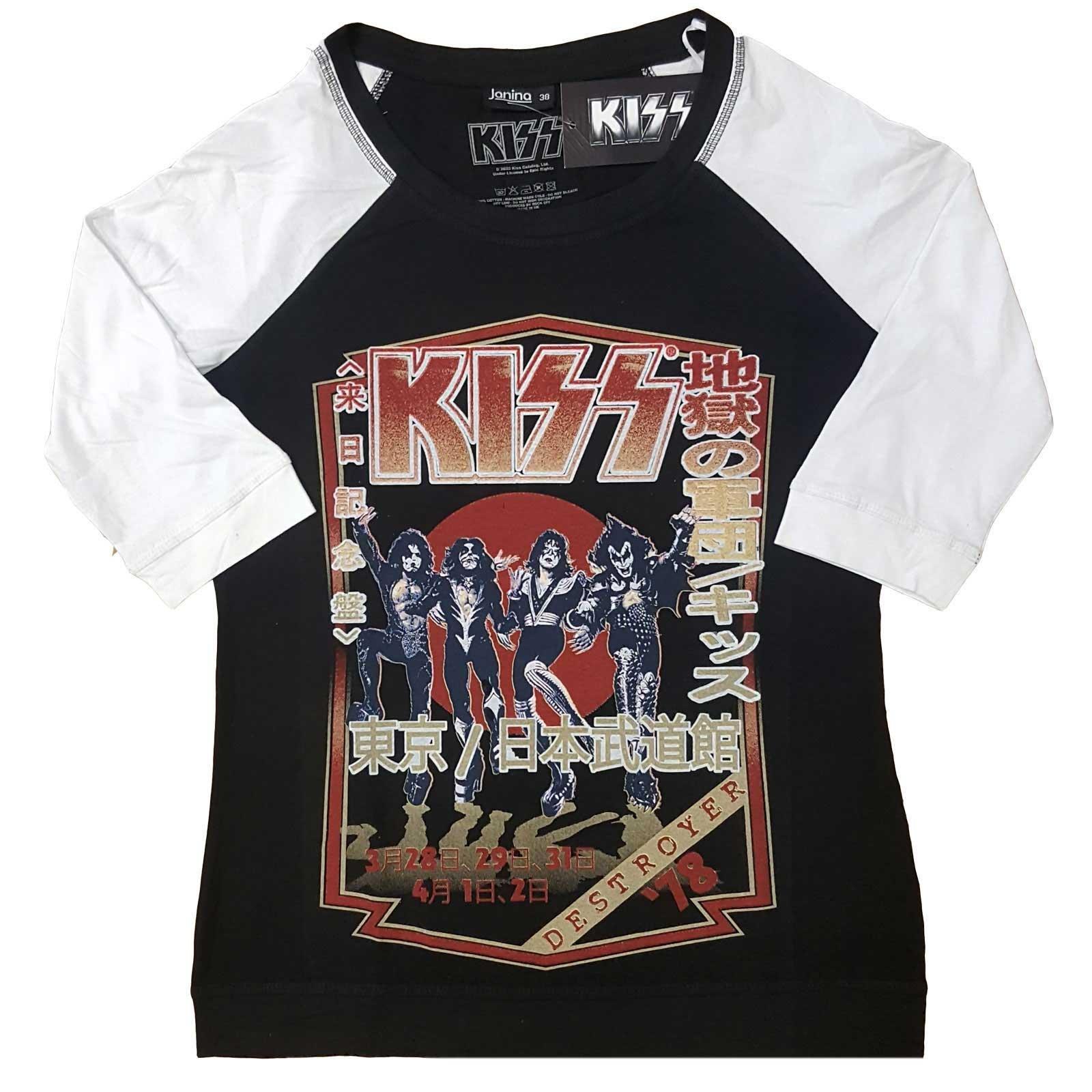 KISS  Destroyer Tour 78 TShirt  Raglanärmel 