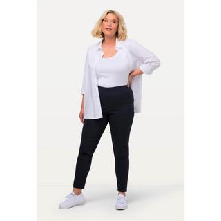 Ulla Popken  Pantalon en tissu bengaline stretch. Modèle Sienna. Jambe slim et taille élastique 