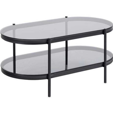 mutoni Table basse en verre Orlando, métal gris  