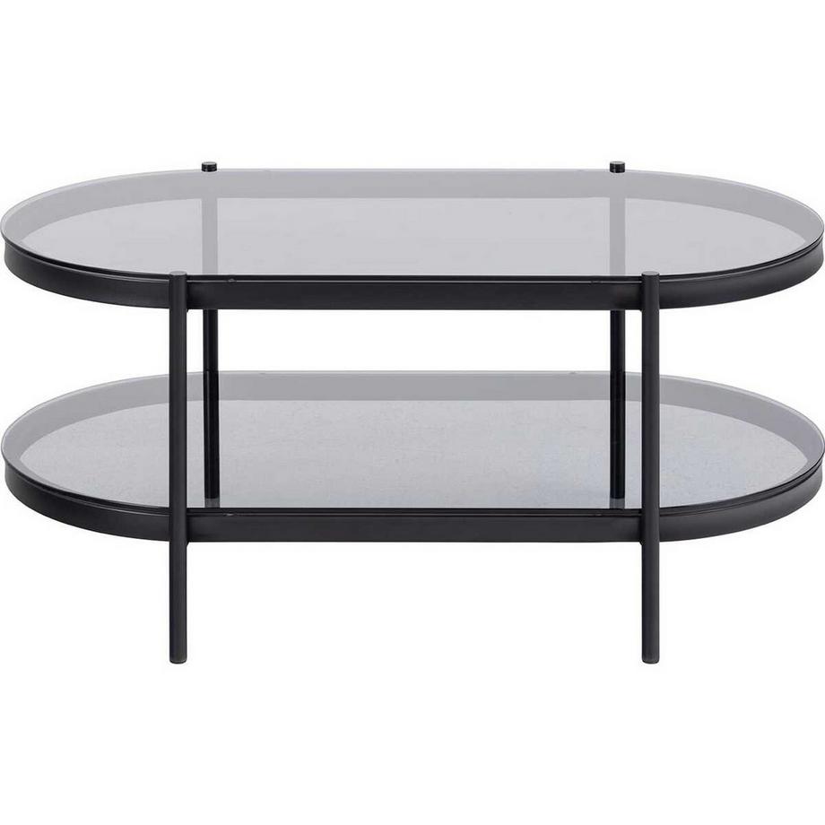 mutoni Table basse Orlando verre, métal gris  