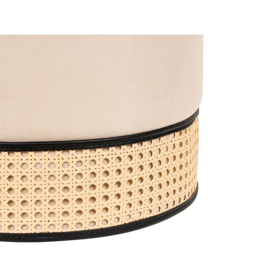 Beliani Pouf aus Samtstoff Glamourös YANKTON  