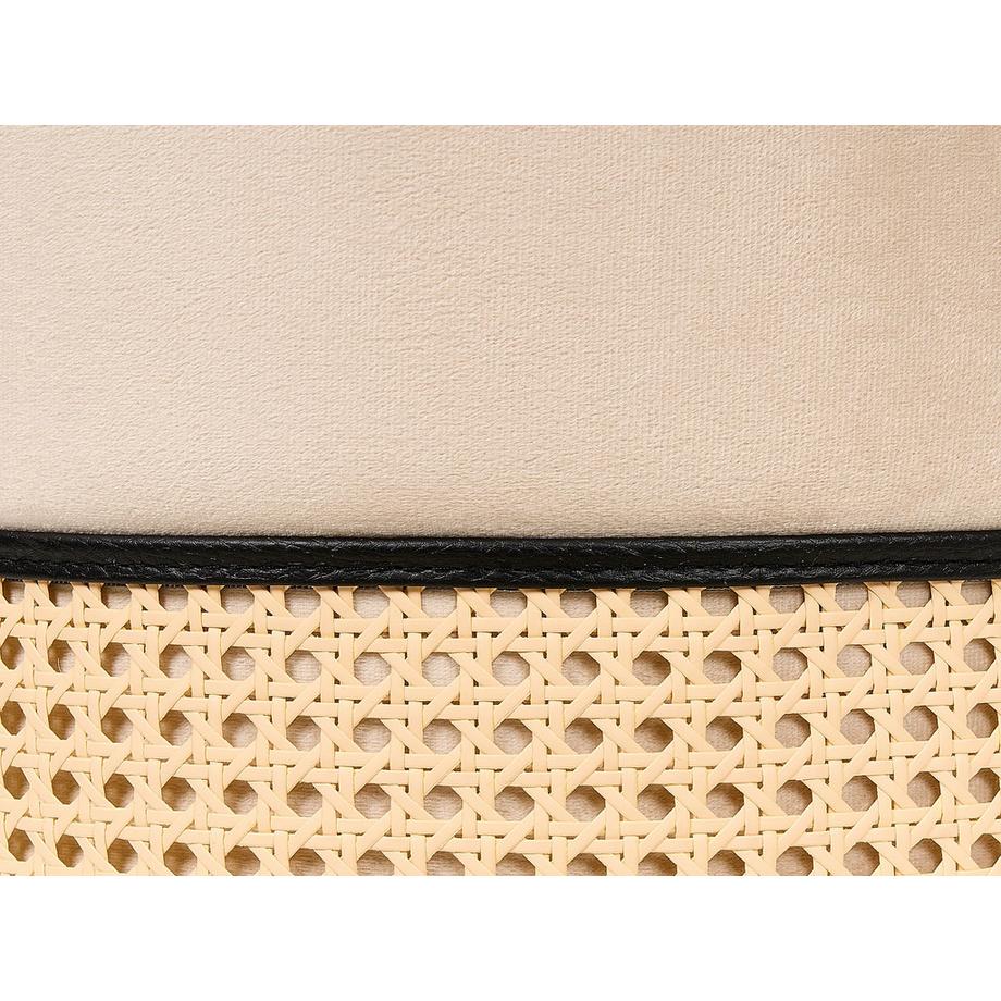 Beliani Pouf aus Samtstoff Glamourös YANKTON  