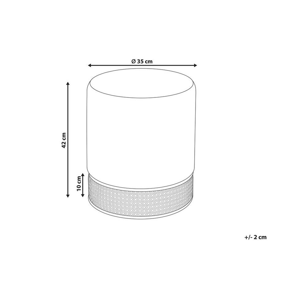 Beliani Pouf aus Samtstoff Glamourös YANKTON  