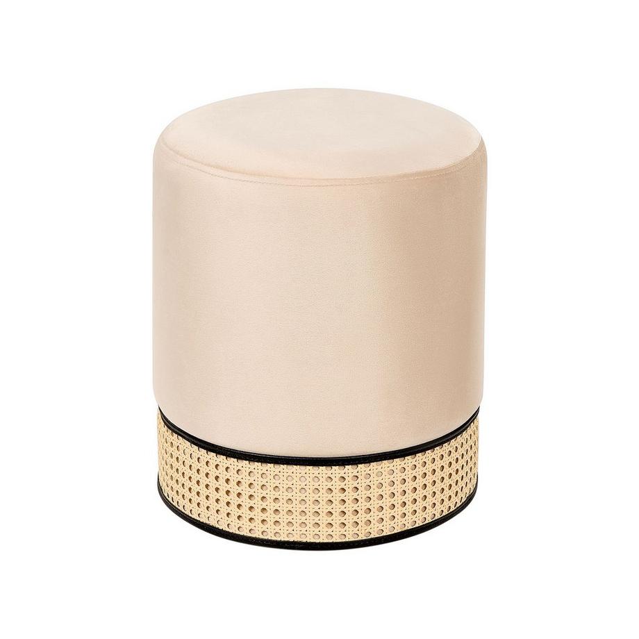 Beliani Pouf aus Samtstoff Glamourös YANKTON  