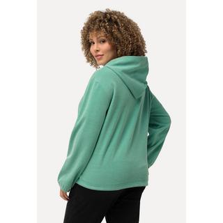 Ulla Popken  Hoodie-Jacke, Sweat, Struktur, Tunnelzug, Kapuze 