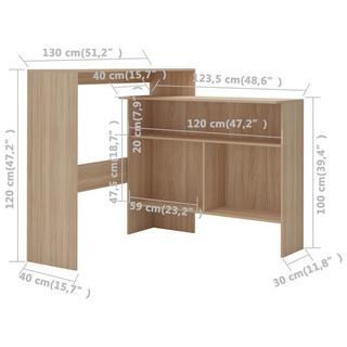 VidaXL Table de bar bois d'ingénierie  