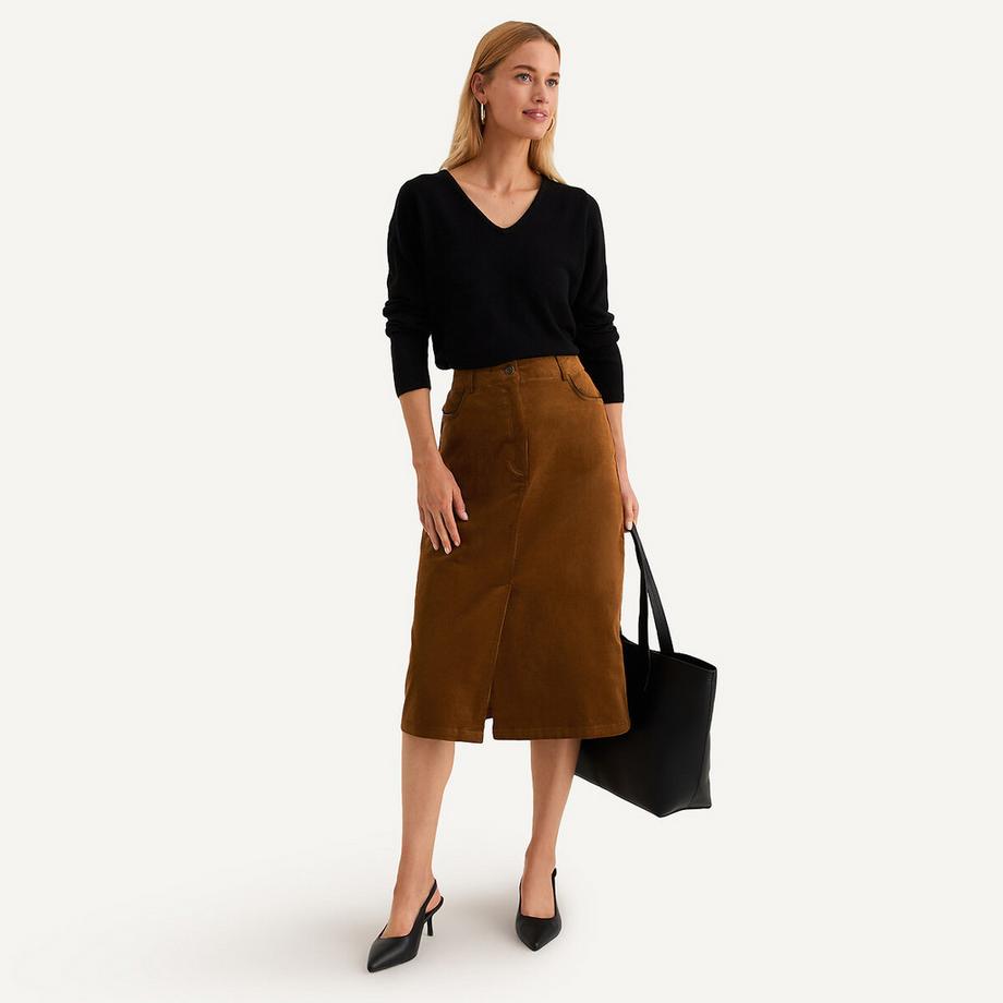 La Redoute Collections Ausgestellter Samtrock  