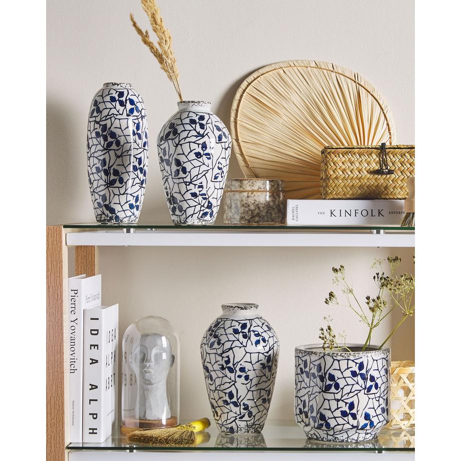 Beliani Vase à fleurs en Grès Rétro MUTILENE  