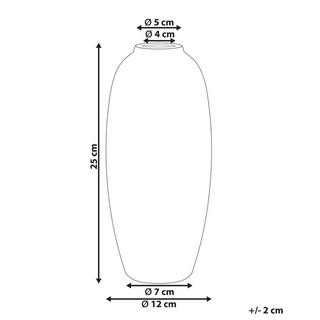 Beliani Vaso da fiori en Gres porcellanato Retrò MUTILENE  