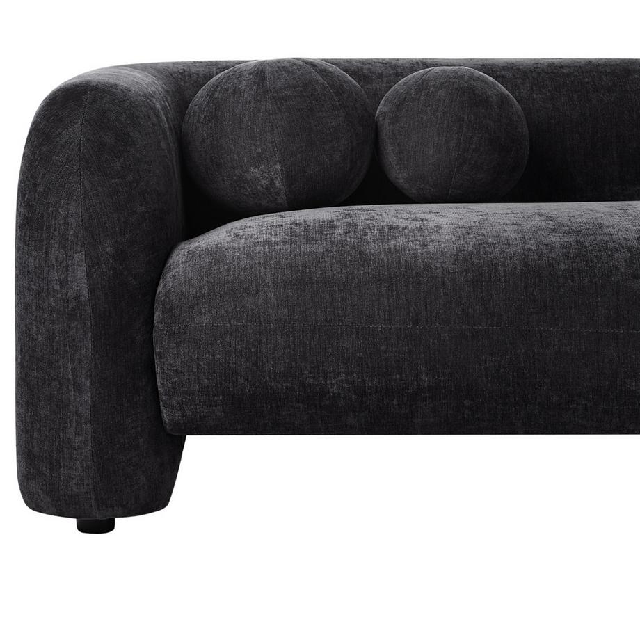 Beliani 3 Sitzer Sofa aus Chenillegewebe  LEIREN  