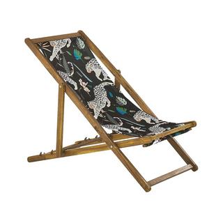 Beliani Set mit 2 klappbaren Liegestühlen aus Stoff Modern ANZIO  