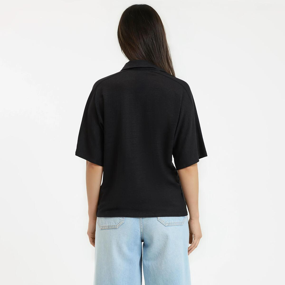 La Redoute Collections Kurzärmeliges Leinen Poloshirt  