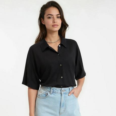 La Redoute Collections Kurzärmeliges Leinen Poloshirt  